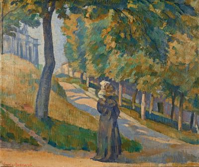 une image représentant une femme marchant sur un sentier