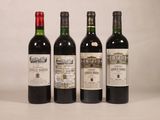 trois bouteilles de vin sont alignées sur une table