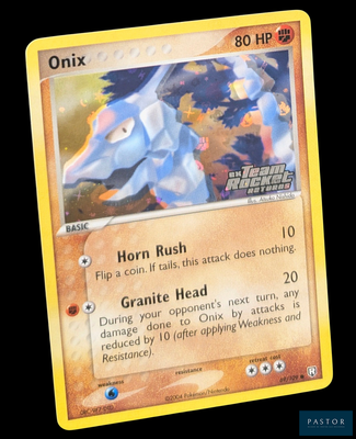 un gros plan d'une carte Pokémon sur laquelle figure l'image d'un cheval