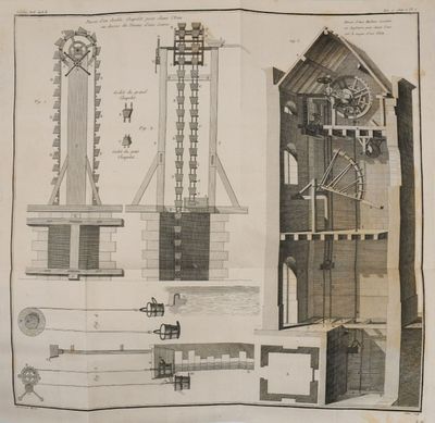 un dessin représentant une tour horloge et un dessin représentant une tour horloge