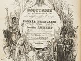 an old book with a picture of a man on a horse and a woman on a horse
