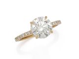 a diamond single - stone ring, by van cleef