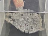 a box with a model of a star destroyer in it