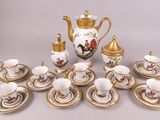 a picture of a collection of porcelain tea and coffee sets