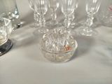 a small bowl of wine glasses on a table