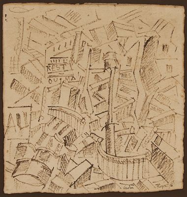 Fernand Léger (1881-1955) Verdun 1916 Encre de Chine sur pap…