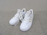 adidas superstar leather trainers white / gold