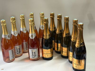 12 bouteilles 6 bts : Champagne LOUIS JOURNEY rosé et 6 bts …