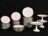 a lot of plates that are stacked on top of each other