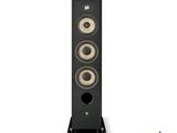 a close up of a speaker on a stand with a white background