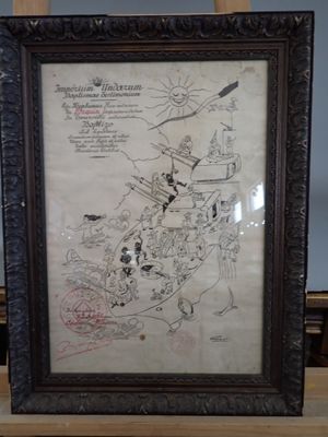 a picture of a picture of a map in a frame