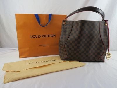Sac cabas Louis Vuitton en toile Damier et cuir