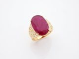a ruby and diamond ring