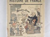 un vieux livre avec la photo d'un homme dans un train