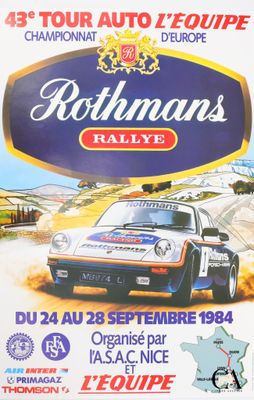 l'affiche du rallye automobile en France