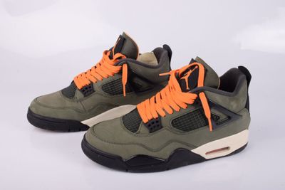 Air Jordan 4 Retro olive / noir - orange