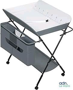 a computer desk with a tray on top of it