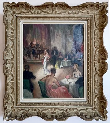 a picture of a painting on the wall of a room