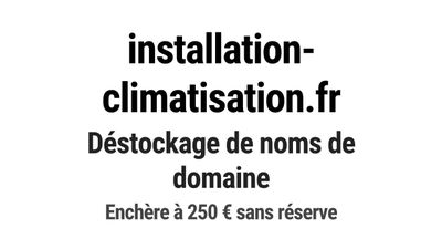 Nom de domaine installation-climatisation.