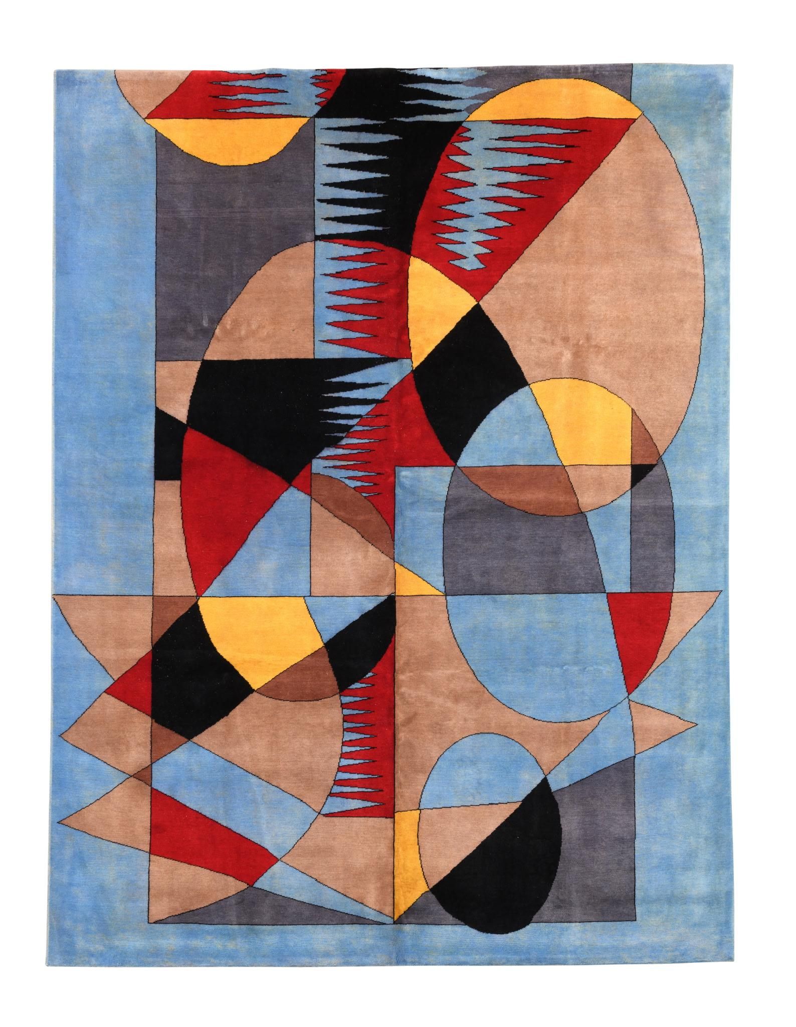Tapis contemporain inspiré de Sonia Delaunay - Édition limitée 2/8