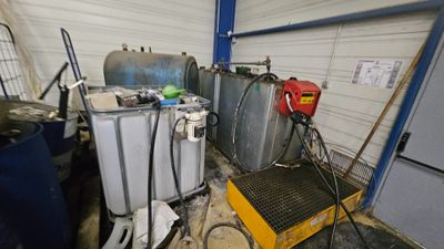a room with a lot of different types of tanks