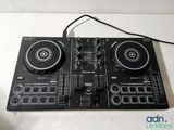 the two turntables are connected to each other on the table