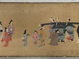 an image of a painting of a group of people on a wall