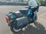 a motorcycle that is parked in the parking lot