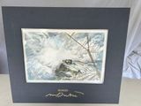 an image of a framed picture of a boat in the ocean