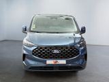 the front view of a blue 2020 ford escape in a showroom