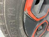 a close up of a tire on a vehicle