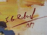 an image of a close up of a painting on a canvas