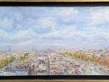 tableau représentant une vue de Paris depuis la tour Eiffel