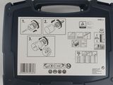 a black case with instructions on it sitting on a table
