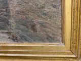 an image of a close up of a painting on a wall
