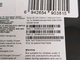 the back of a cell phone with a bar code on it