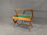 an image of a small desk with a green top