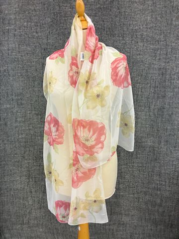 CACHAREL – Foulard en soie imprimé de fleur