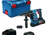 Marteau électrique Bosch avec deux batteries et un coffret à outils