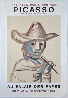painting of a man wearing a cowboy hat and holding a pair of scissors