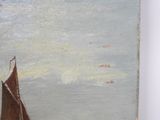 a painting of a sailboat in the water