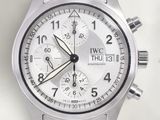 a close up of a wrist watch with a white dial