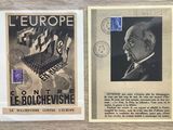 une vieille carte postale représentant un homme en costume-cravate et une carte postale représentant un homme en costume-cravate