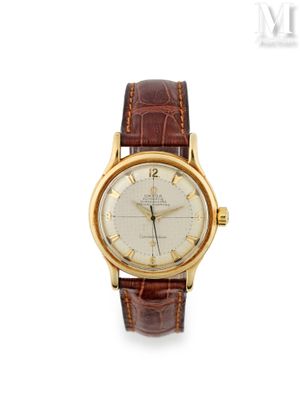 gros plan d'une montre sur fond blanc avec un bracelet marron