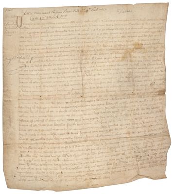 un morceau de vieux papier sur lequel on a écrit