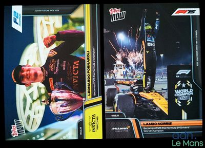 Réunion de 2 cartes Topps Now - Pilotes de F1 :