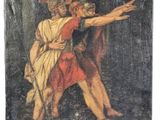 une image représentant un tableau où l'on voit un homme tenant une femme dans ses bras