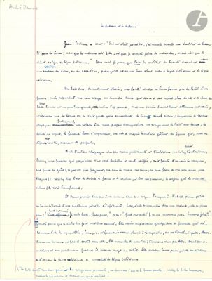 André MAUROIS (1885-1967). Manuscrit autographe signé, Le de…