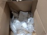 a cardboard box with a bunch of items inside of it