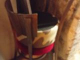 a picture of a chair with a bunch of knives in it